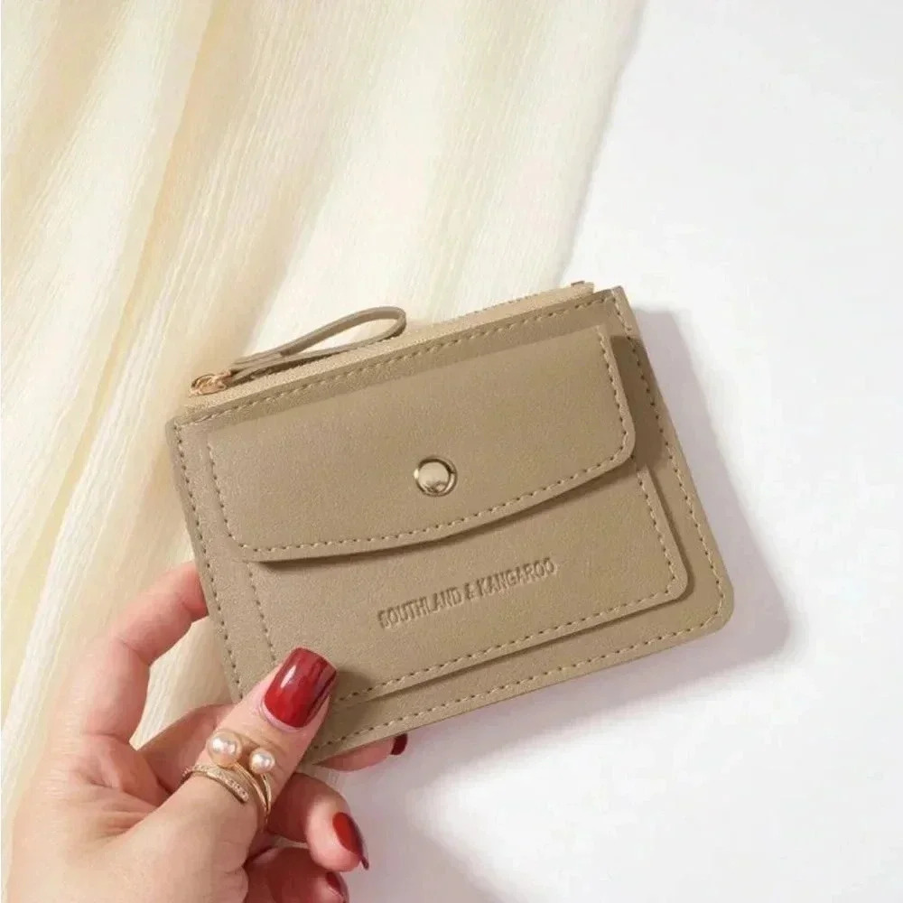 ⚠️Clearance Khaki Flip Cover And Zipper Cardholder / Wallet - Picture 2 of 5